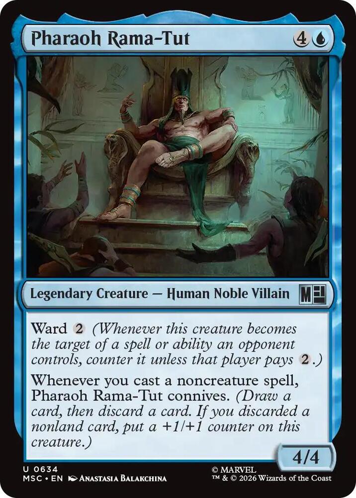 Pharaoh Rama-Tut 634 card from Commander: Marvel Super Heroes