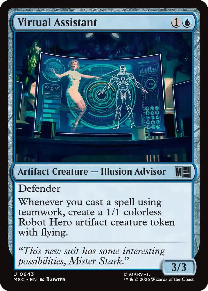 Virtual Assistant 643 card from Commander: Marvel Super Heroes