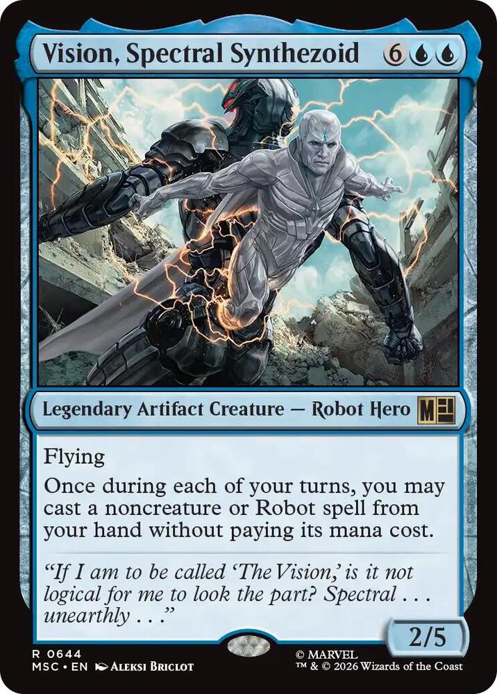 Vision, Spectral Synthezoid 644 card from Commander: Marvel Super Heroes