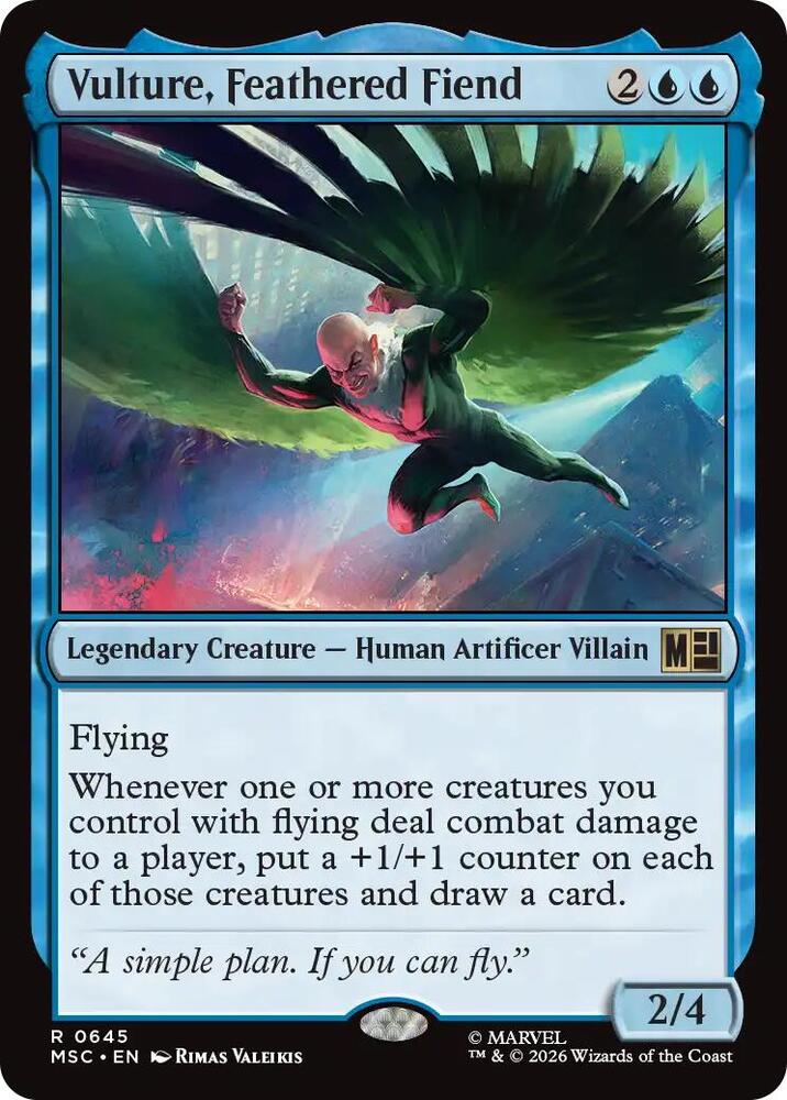 Vulture, Feathered Fiend 645 card from Commander: Marvel Super Heroes