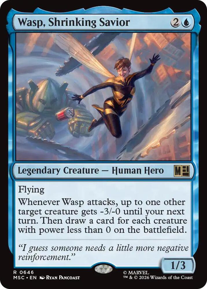 Wasp, Shrinking Savior 646 card from Commander: Marvel Super Heroes