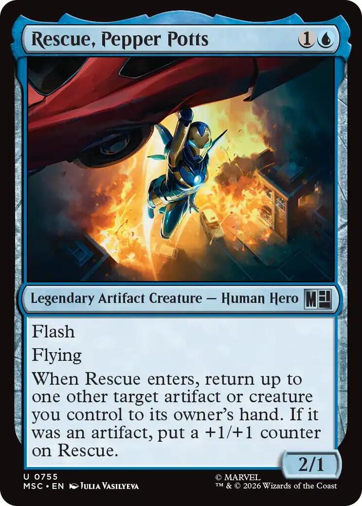 Rescue, Pepper Potts 755 card from Commander: Marvel Super Heroes