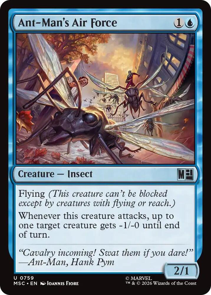 Ant-Man's Air Force 759 card from Commander: Marvel Super Heroes