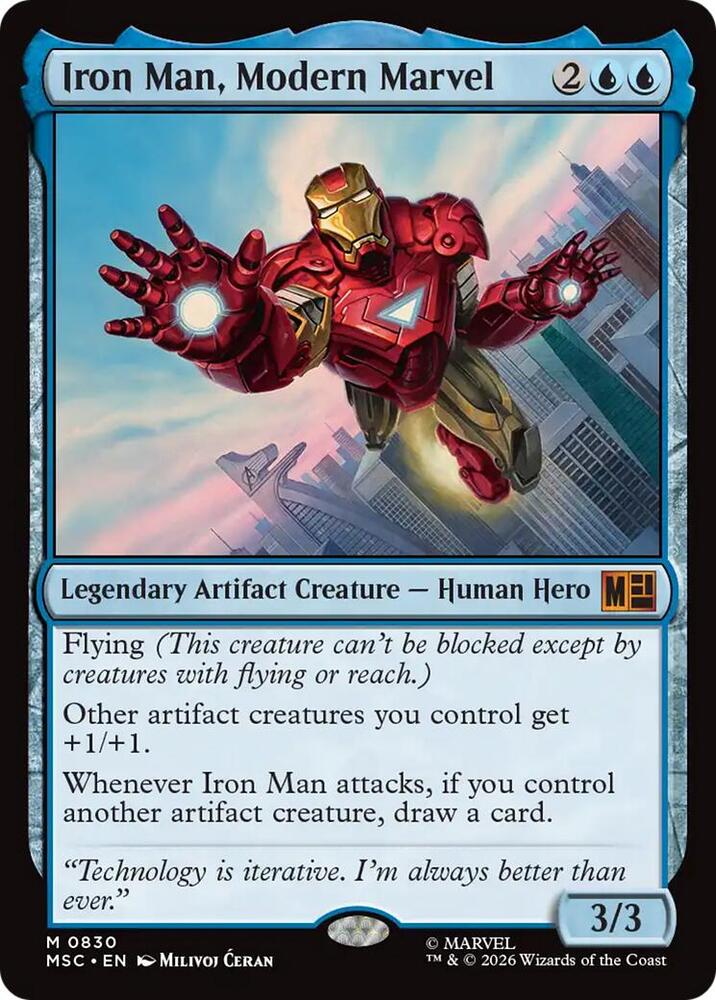 Iron Man, Modern Marvel 830 card from Commander: Marvel Super Heroes