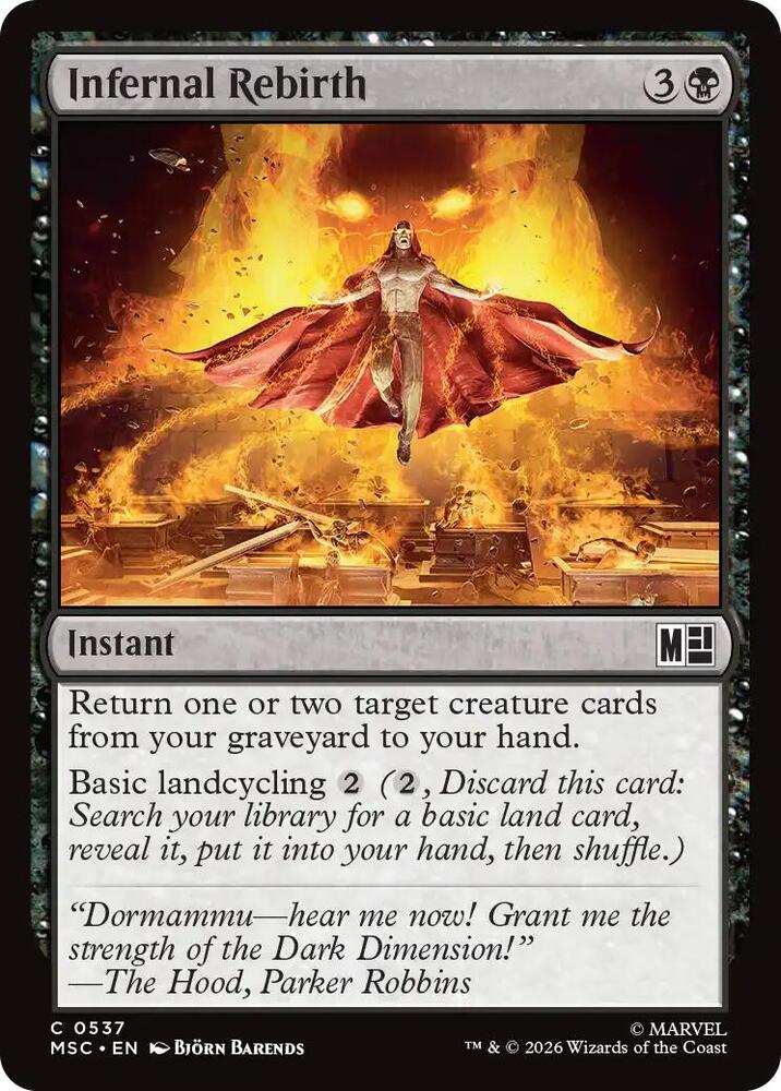 Infernal Rebirth 537 card from Commander: Marvel Super Heroes