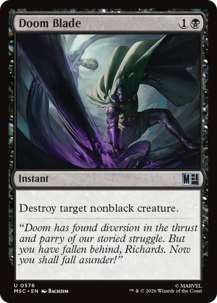 Doom Blade 576 card from Commander: Marvel Super Heroes