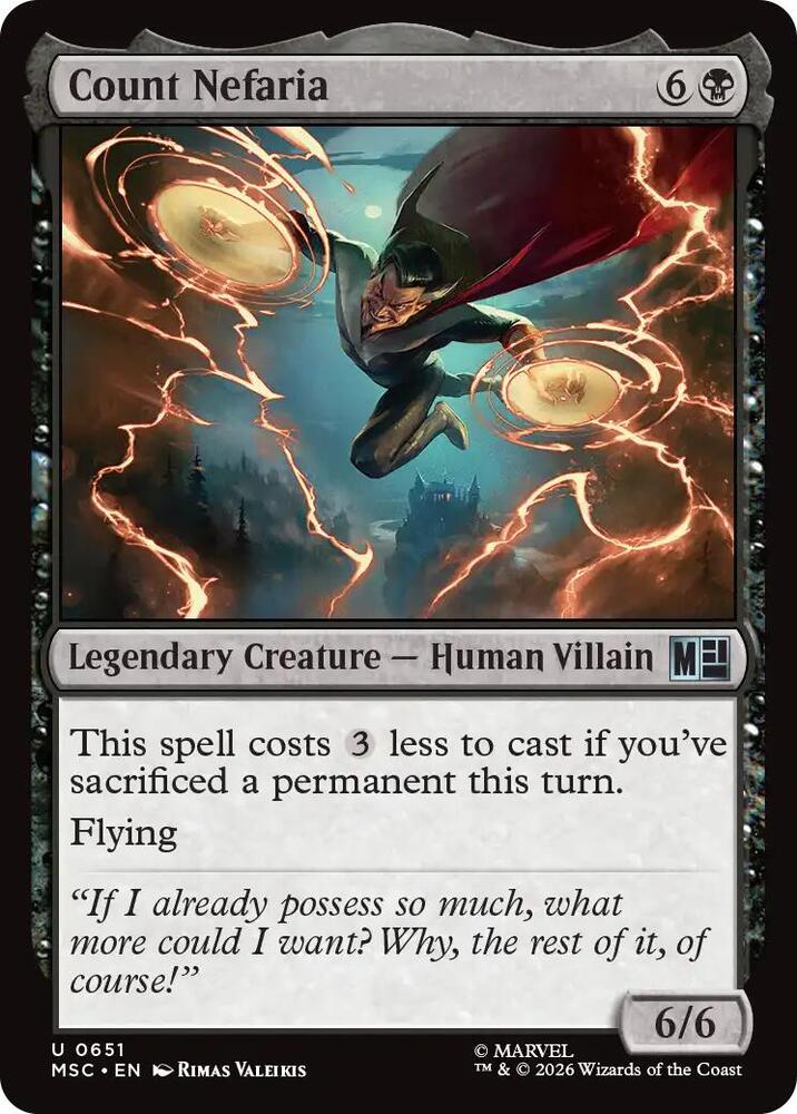 Count Nefaria 651 card from Commander: Marvel Super Heroes