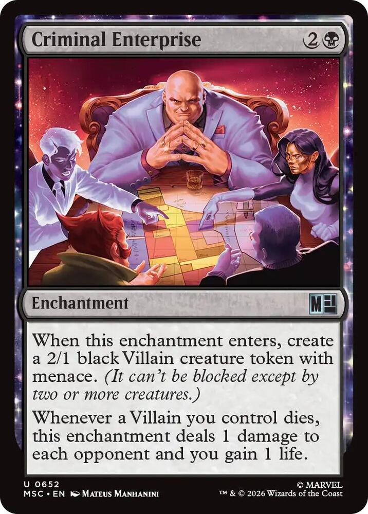 Criminal Enterprise 652 card from Commander: Marvel Super Heroes