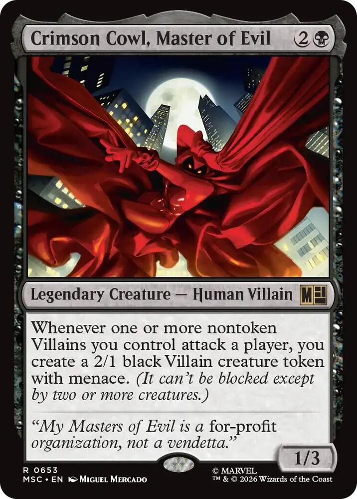 Crimson Cowl, Master of Evil 653 card from Commander: Marvel Super Heroes