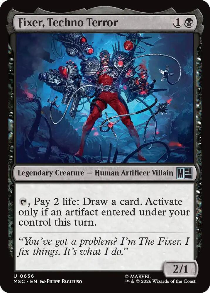Fixer, Techno Terror 656 card from Commander: Marvel Super Heroes