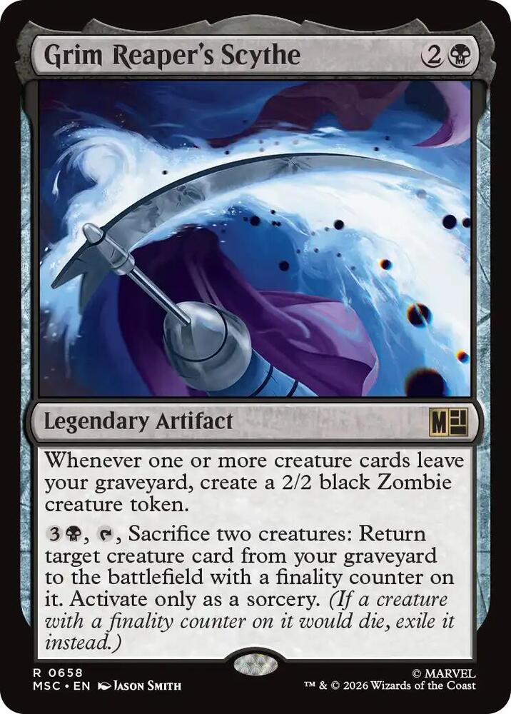 Grim Reaper's Scythe 658 card from Commander: Marvel Super Heroes