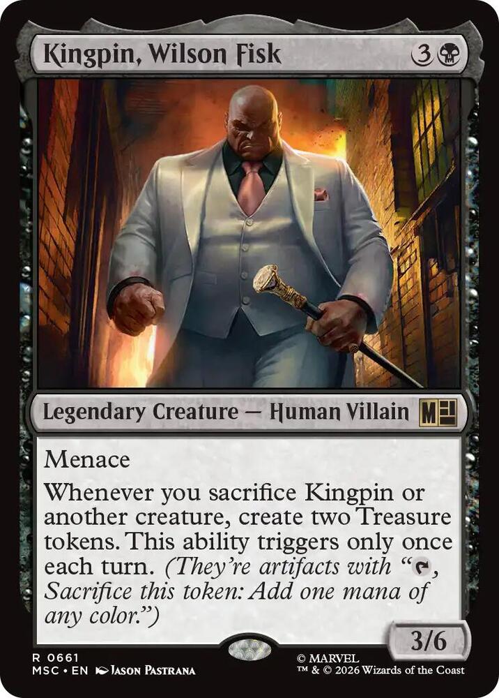 Kingpin, Wilson Fisk 661 card from Commander: Marvel Super Heroes