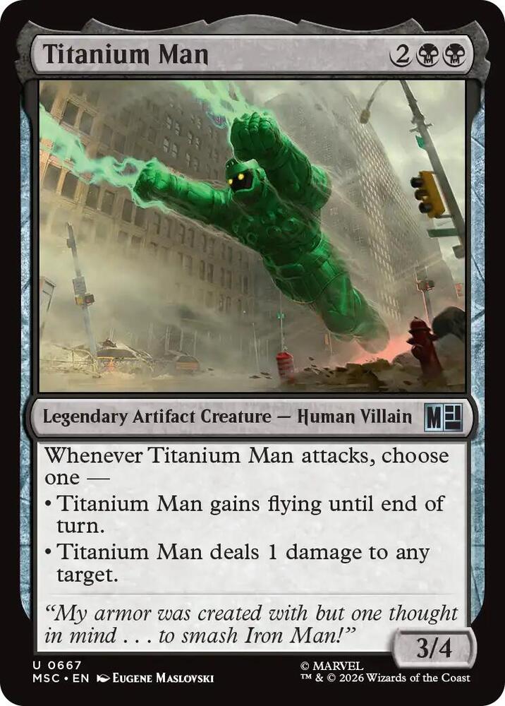 Titanium Man 667 card from Commander: Marvel Super Heroes