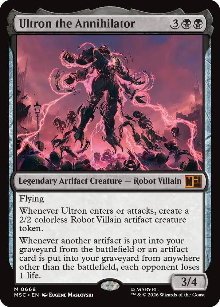 Ultron the Annihilator 668 card from Commander: Marvel Super Heroes