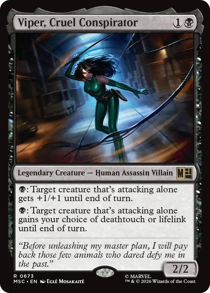 Viper, Cruel Conspirator 673 card from Commander: Marvel Super Heroes
