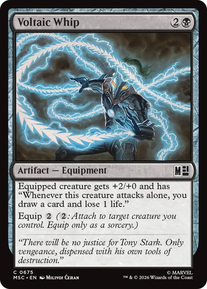 Voltaic Whip 675 card from Commander: Marvel Super Heroes
