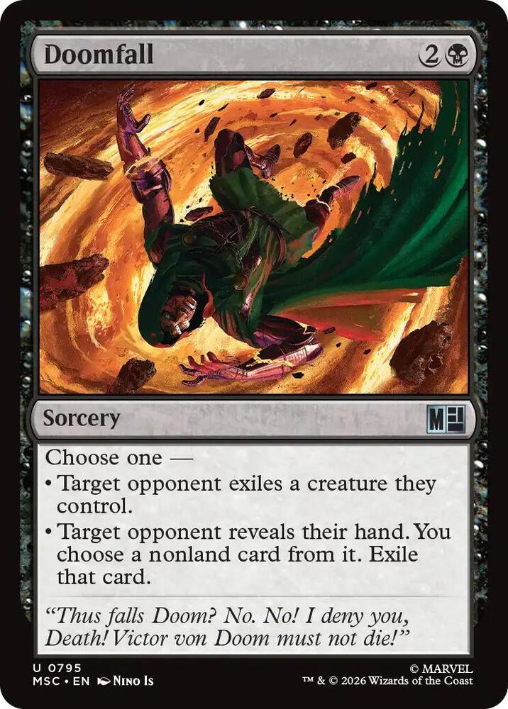 Doomfall 795 card from Commander: Marvel Super Heroes