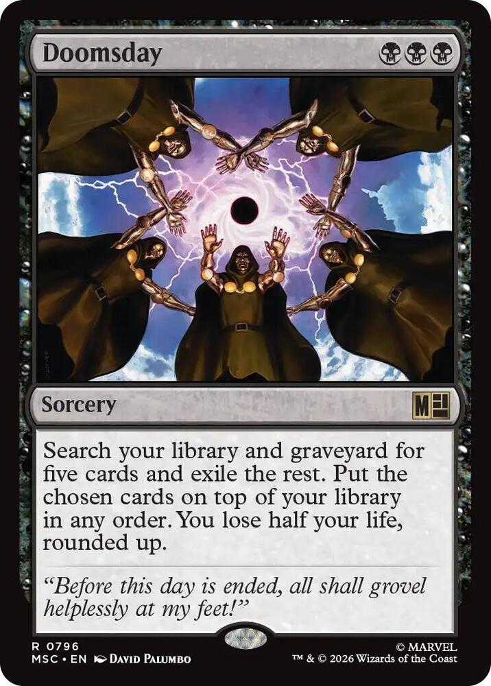Doomsday 796 card from Commander: Marvel Super Heroes