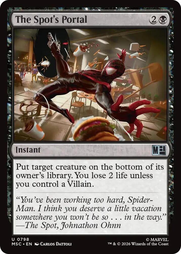 The Spot's Portal 798 card from Commander: Marvel Super Heroes