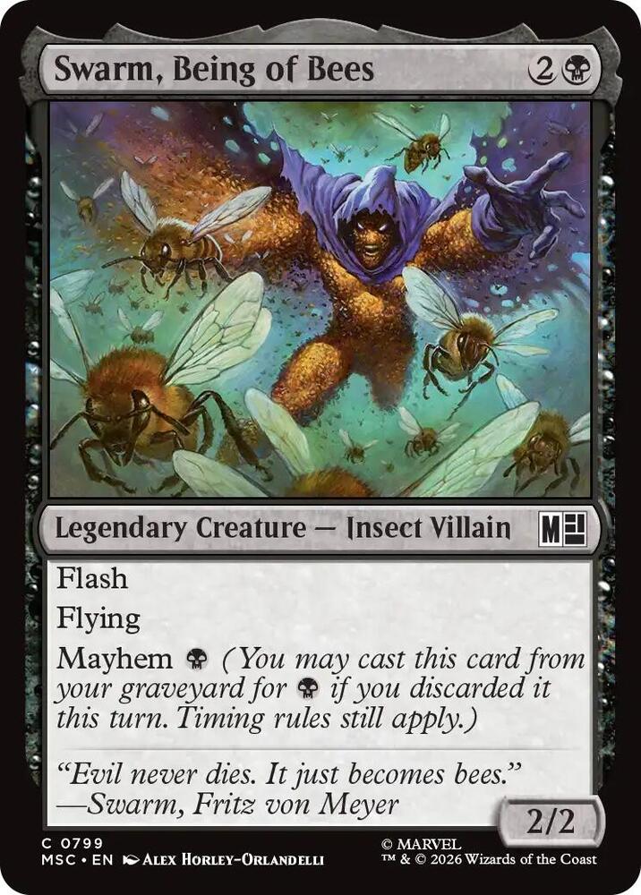 Swarm, Being of Bees 799 card from Commander: Marvel Super Heroes