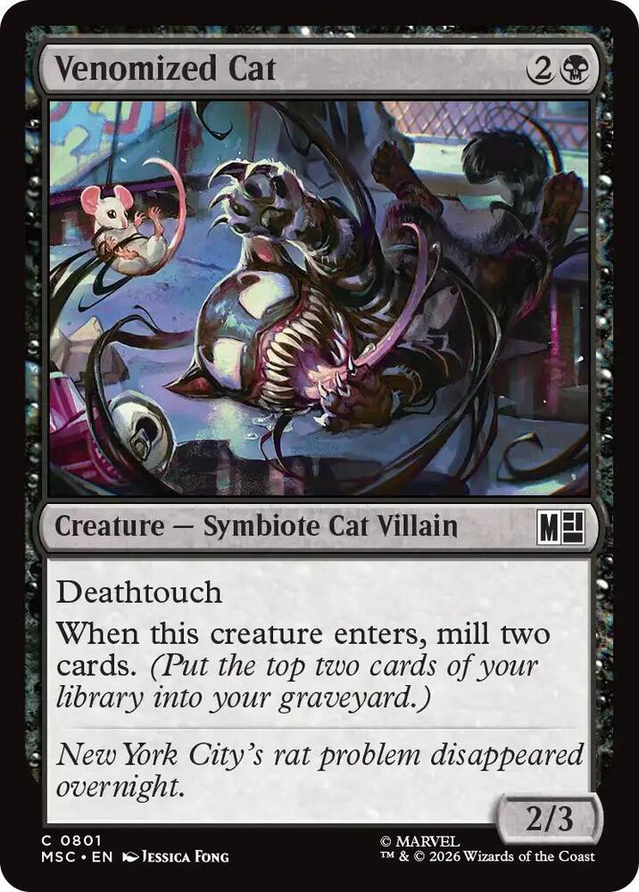 Venomized Cat 801 card from Commander: Marvel Super Heroes