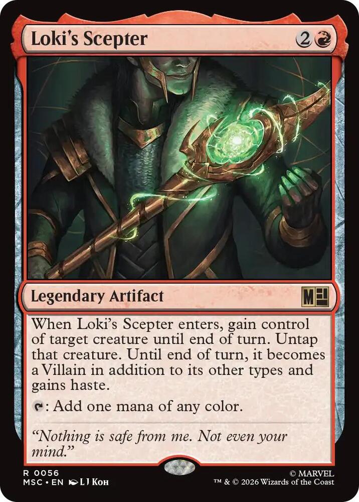 Loki's Scepter 56 card from Commander: Marvel Super Heroes