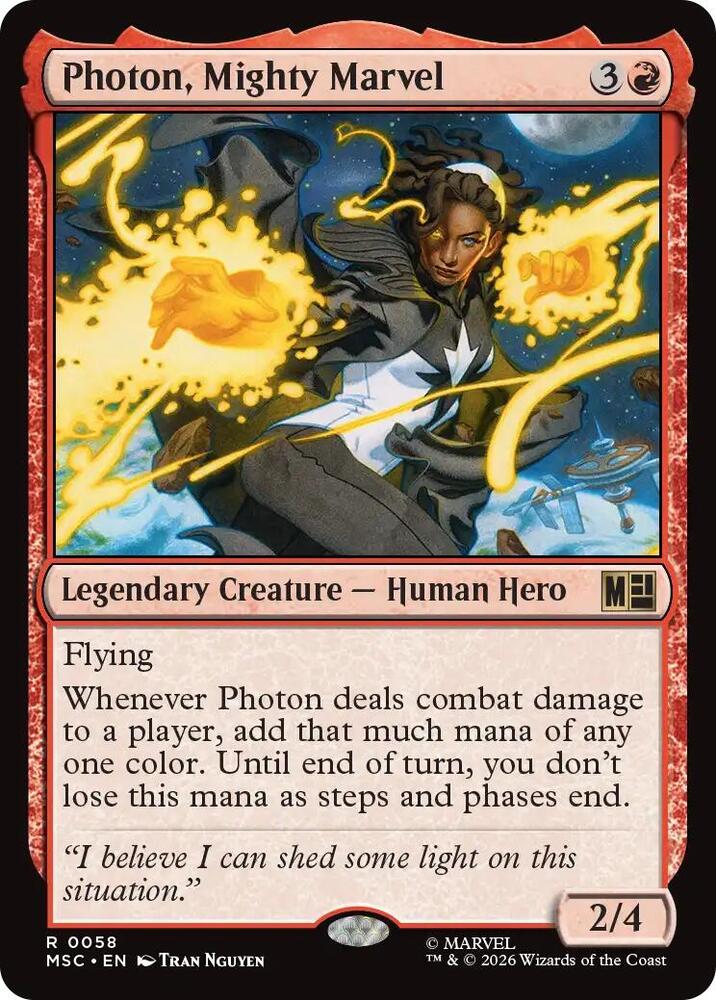 Photon, Mighty Marvel 58 card from Commander: Marvel Super Heroes