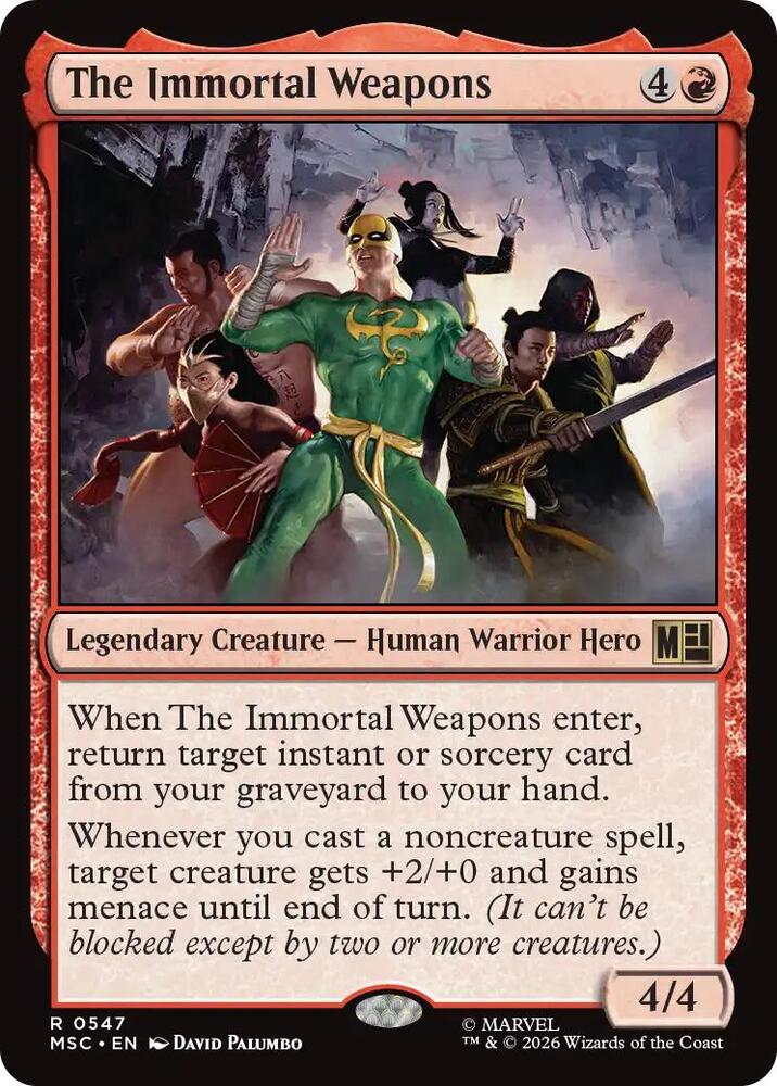 The Immortal Weapons 547 card from Commander: Marvel Super Heroes