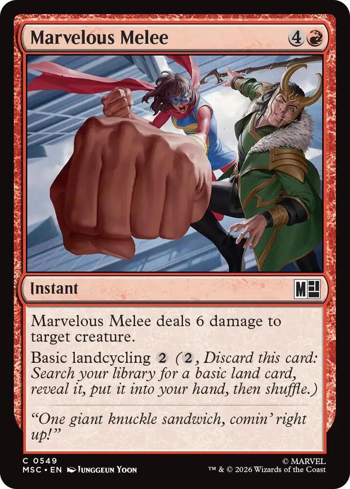 Marvelous Melee 549 card from Commander: Marvel Super Heroes