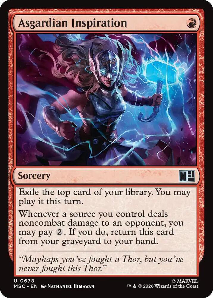 Asgardian Inspiration 678 card from Commander: Marvel Super Heroes