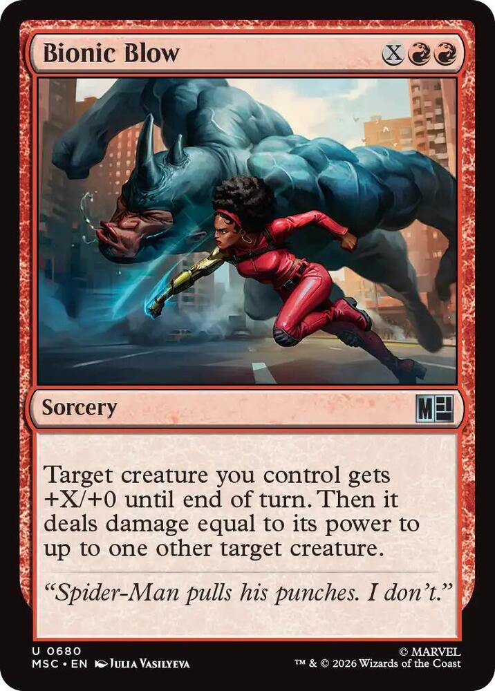 Bionic Blow 680 card from Commander: Marvel Super Heroes