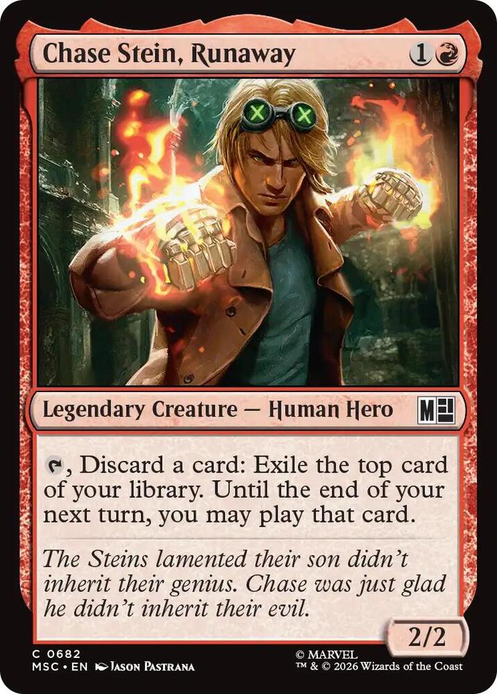 Chase Stein, Runaway 682 card from Commander: Marvel Super Heroes