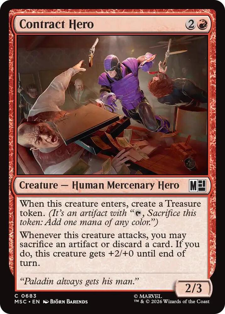 Contract Hero 683 card from Commander: Marvel Super Heroes