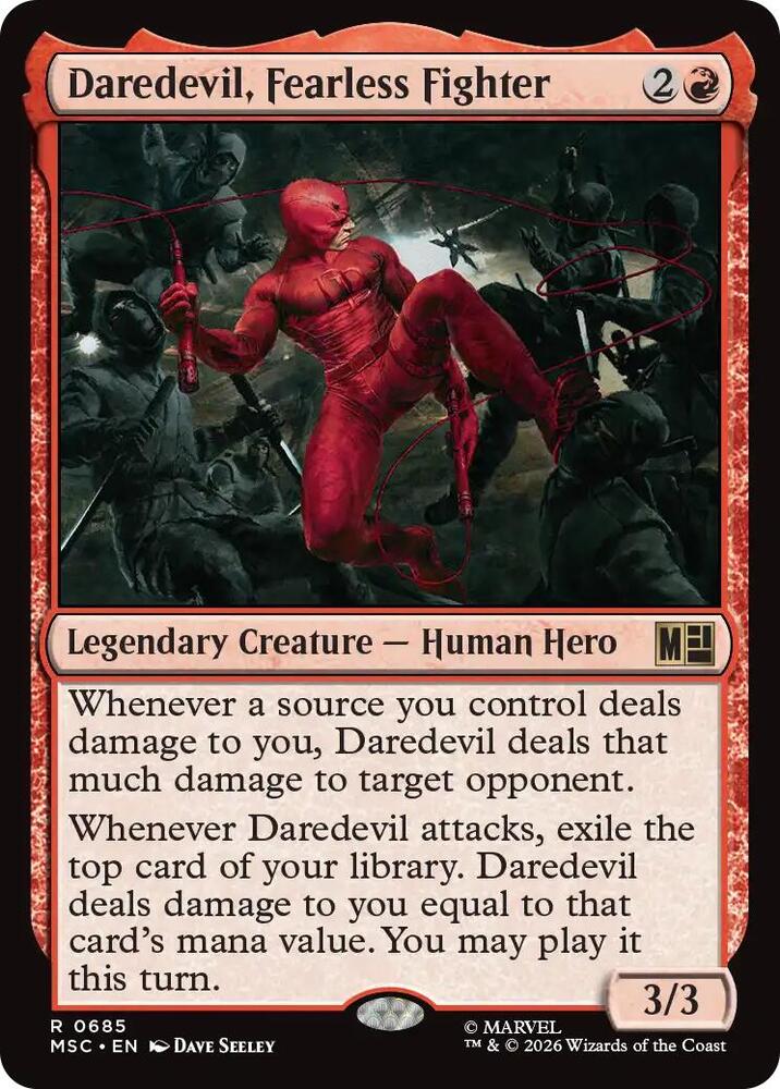 Daredevil, Fearless Fighter 685 card from Commander: Marvel Super Heroes