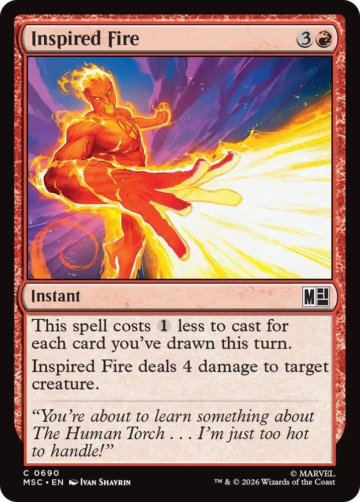 Inspired Fire 690 card from Commander: Marvel Super Heroes