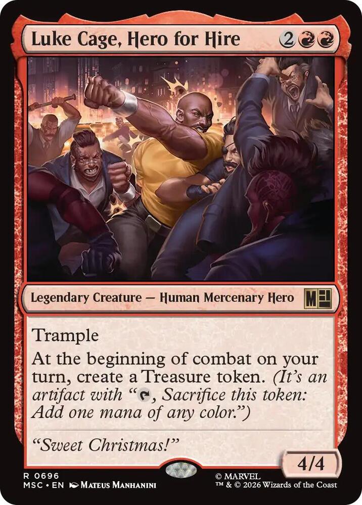 Luke Cage, Hero for Hire 696 card from Commander: Marvel Super Heroes