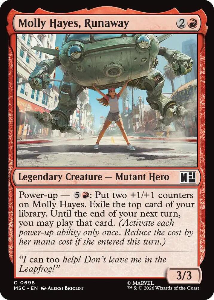 Molly Hayes, Runaway 698 card from Commander: Marvel Super Heroes