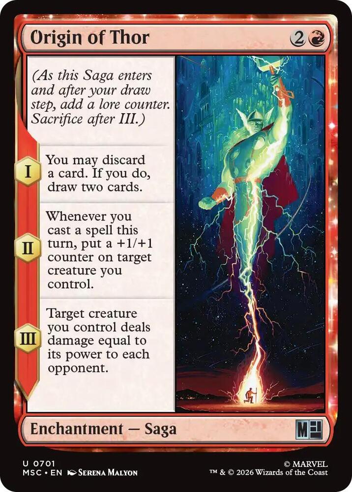 Origin of Thor 701 card from Commander: Marvel Super Heroes