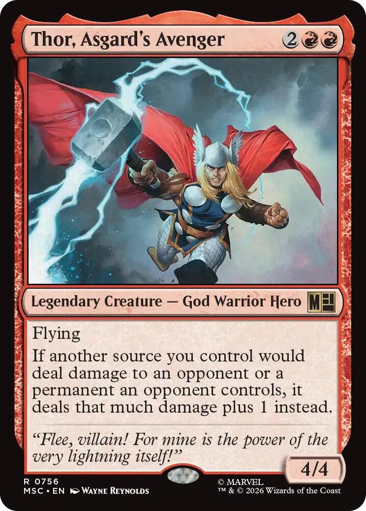 Thor, Asgard's Avenger 756 card from Commander: Marvel Super Heroes