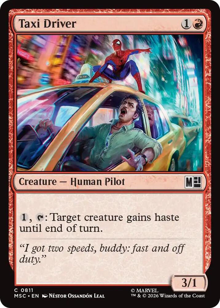 Taxi Driver 811 card from Commander: Marvel Super Heroes
