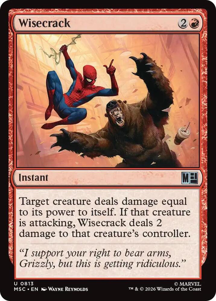 Wisecrack 813 card from Commander: Marvel Super Heroes