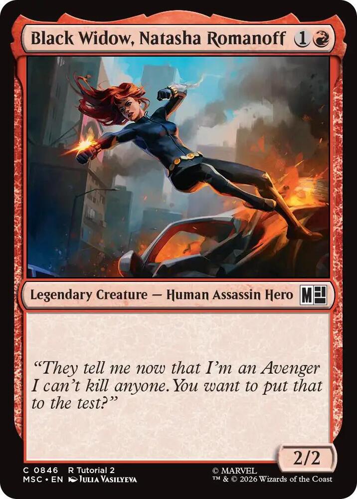 Black Widow, Natasha Romanoff 846 card from Commander: Marvel Super Heroes