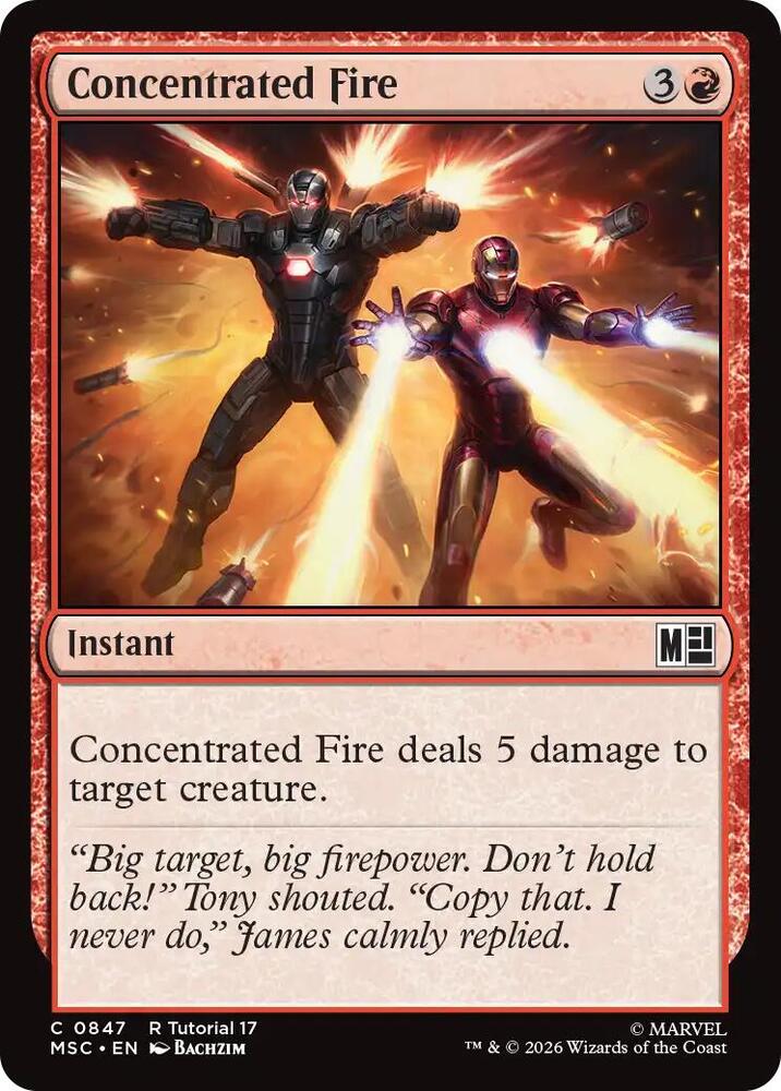 Concentrated Fire 847 card from Commander: Marvel Super Heroes