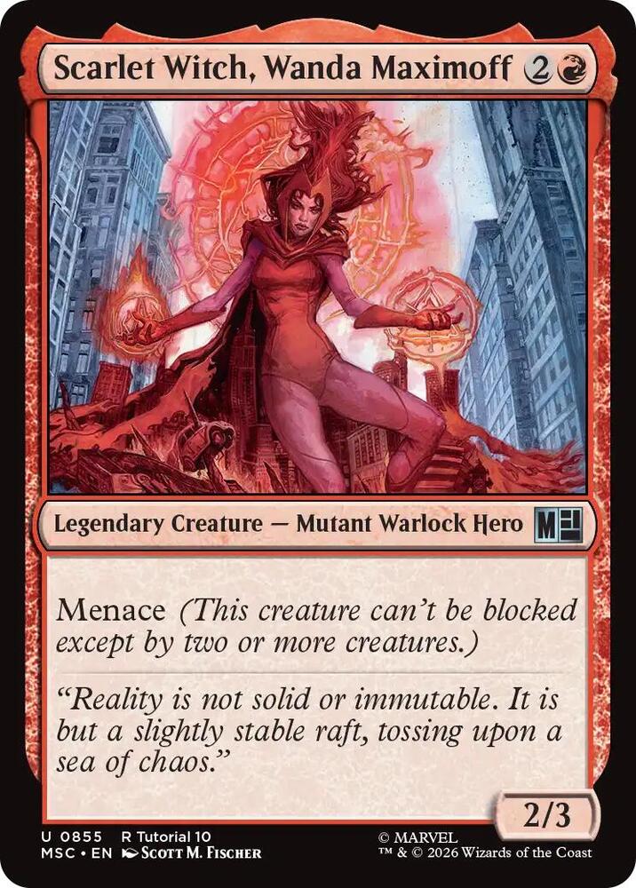 Scarlet Witch, Wanda Maximoff 855 card from Commander: Marvel Super Heroes