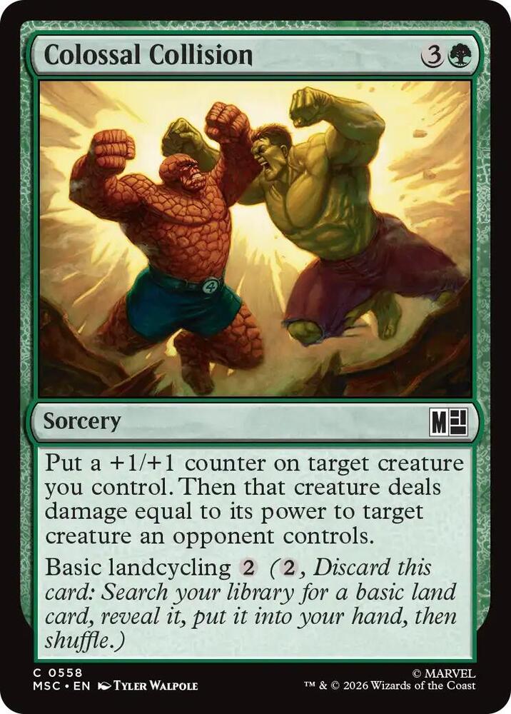 Colossal Collision 558 card from Commander: Marvel Super Heroes