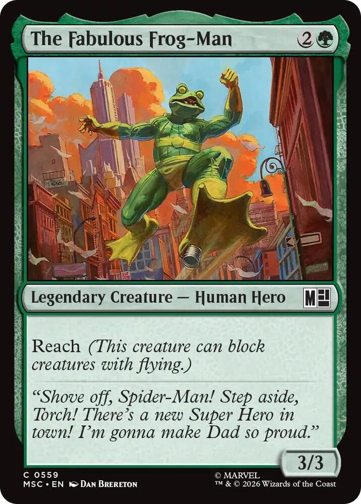 The Fabulous Frog-Man 559 card from Commander: Marvel Super Heroes