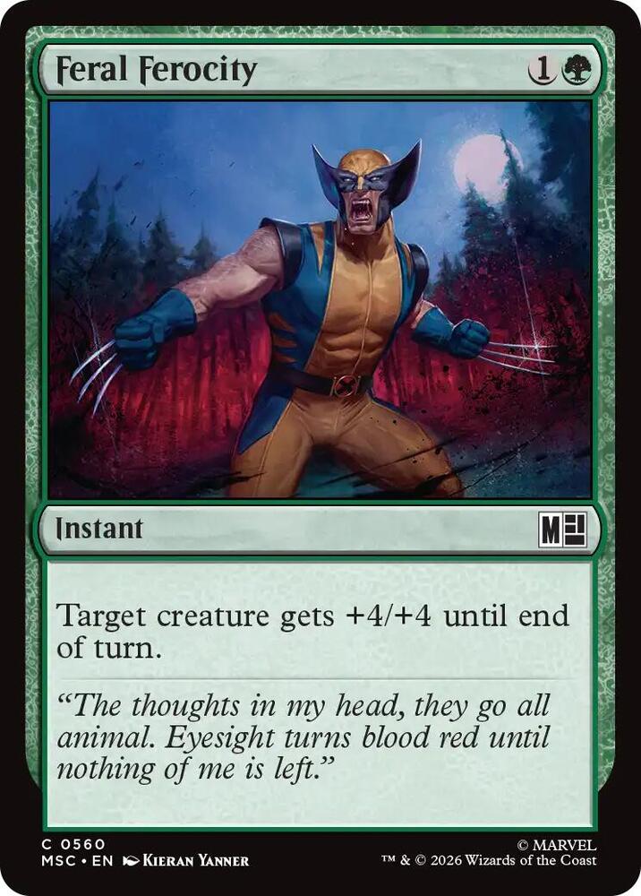 Feral Ferocity 560 card from Commander: Marvel Super Heroes