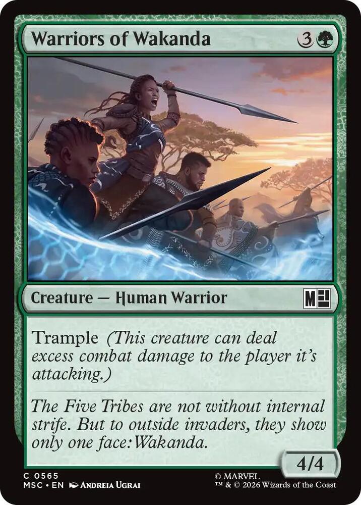 Warriors of Wakanda 565 card from Commander: Marvel Super Heroes