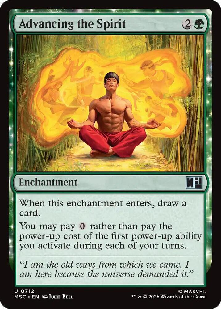 Advancing the Spirit 712 card from Commander: Marvel Super Heroes