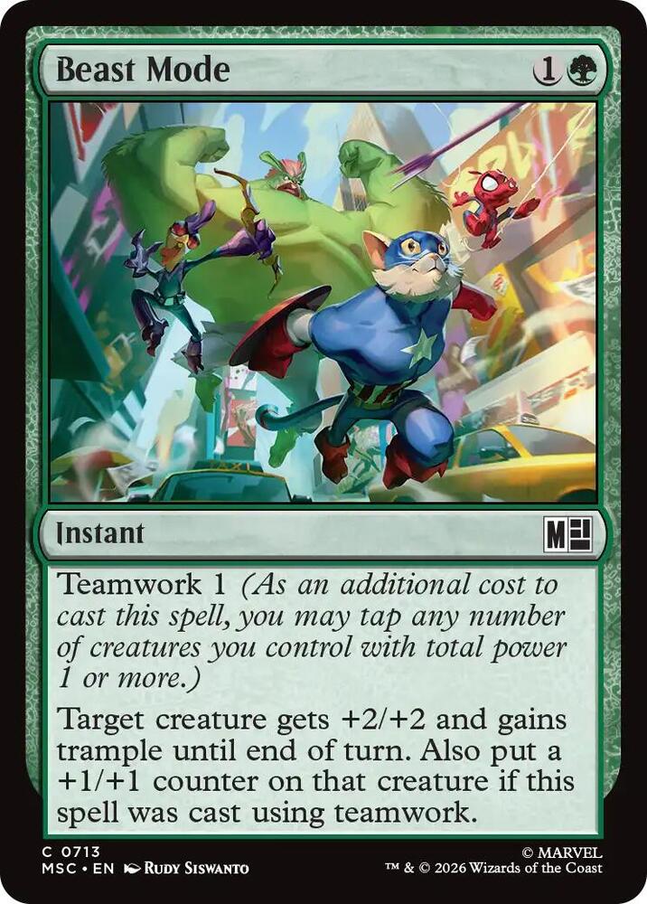 Beast Mode 713 card from Commander: Marvel Super Heroes